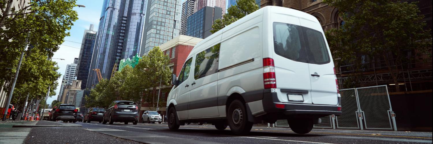 image of van in city