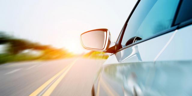 Image of car in road